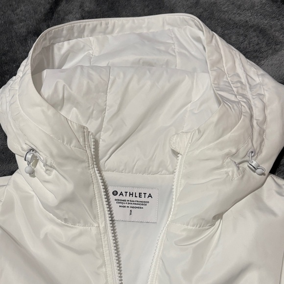 Athleta Women's White Bomber Jacket - Picture 2 of 5